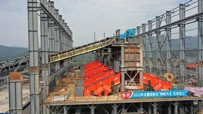 Vibrating Screen used in Aggregate Project in Yinkeng, Qingyuan, Guangdong